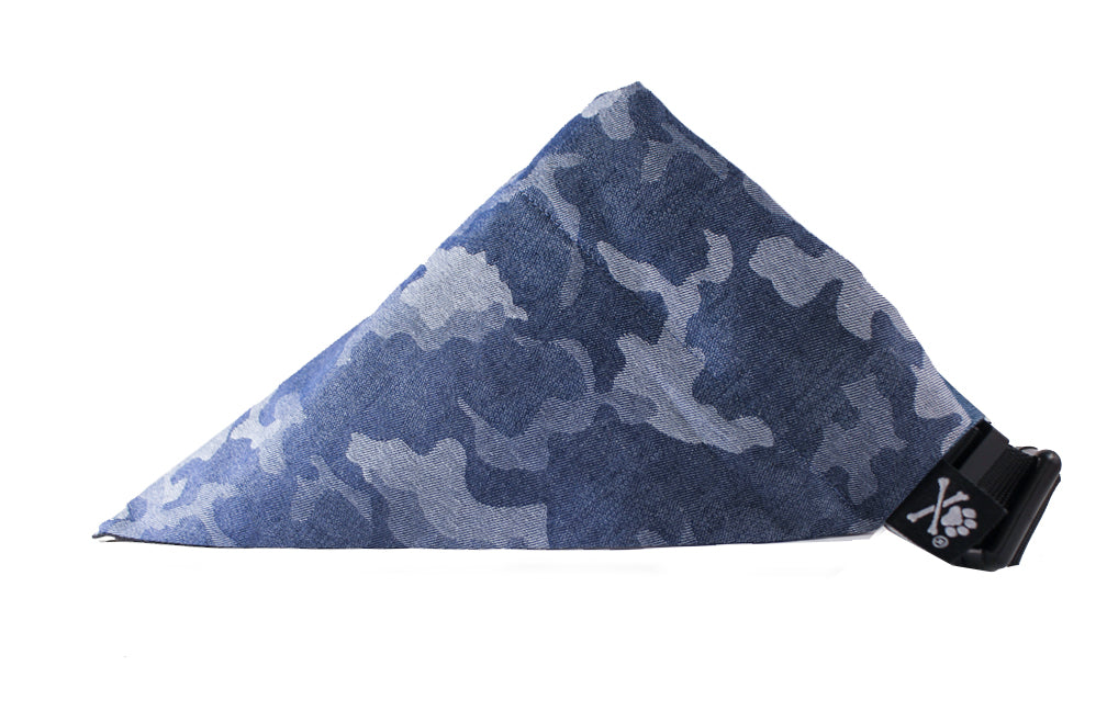 Camo Denim Bandana (Nylon Collar Not Included) - XL