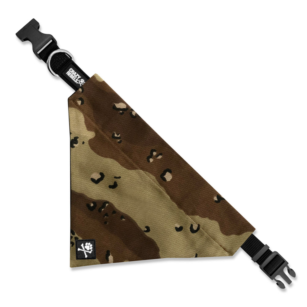 Desert Camo Bandana (Nylon Collar Not Included) - L