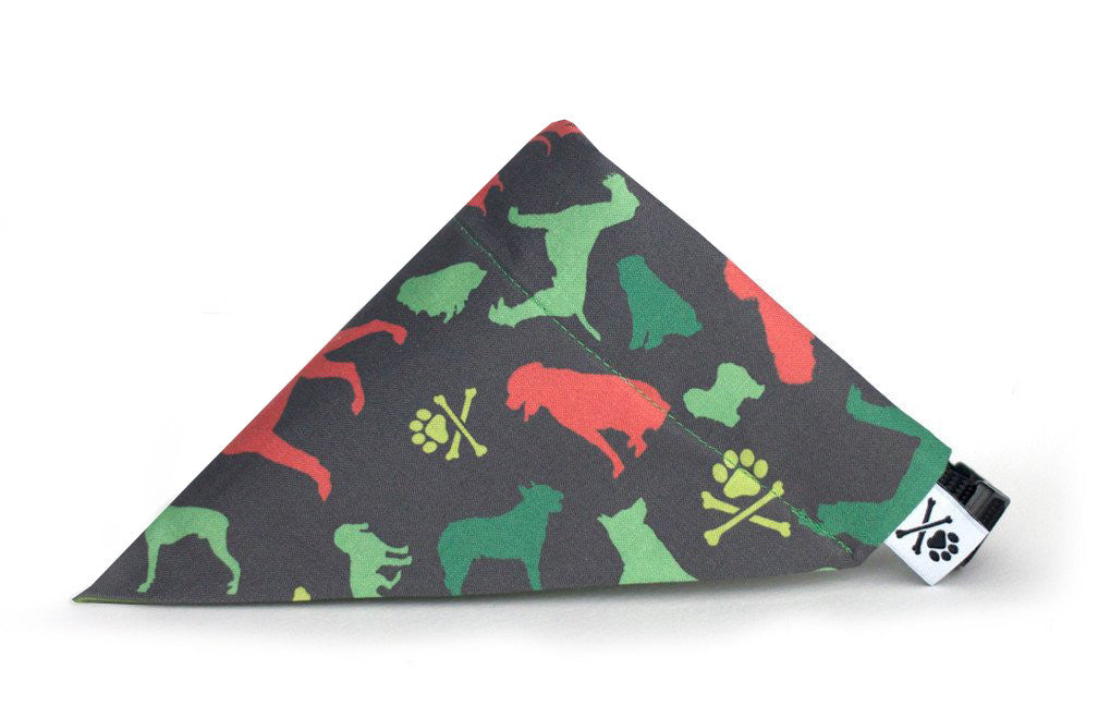 Breed Love Bandana - Vintage Green (Nylon Collar Not Included)