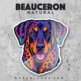 Neon 90s Breed Love Sticker - Dogs