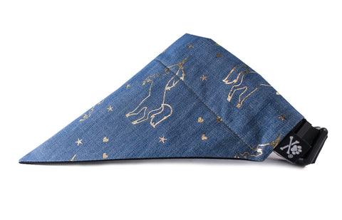 Unicorn Denim Bandana (Nylon Collar Not Included) - XL