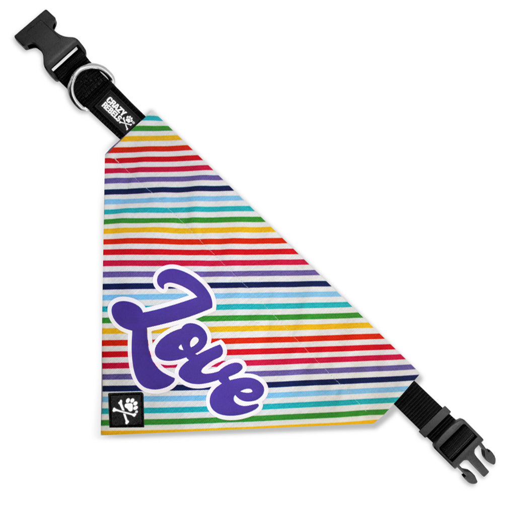 Love Is Love Bandana (Nylon Collar Not Included) - L