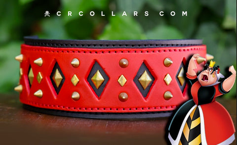 QUEEN OF HEARTS Panther Collar, 18" - 20"