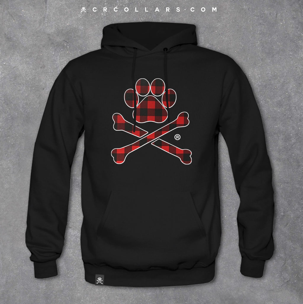 BUFFALO PLAID Paw Print Unisex Hoodie