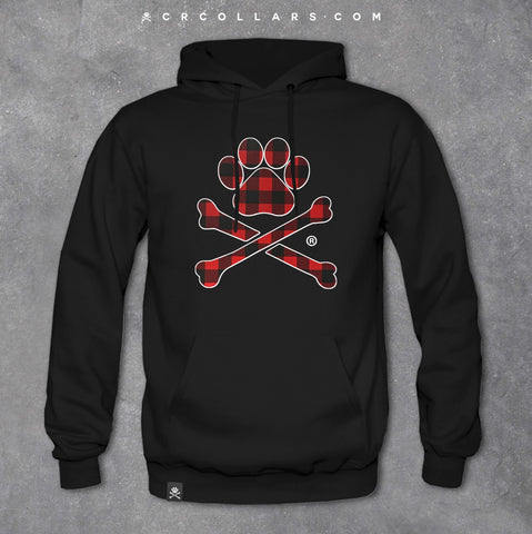 BUFFALO PLAID Paw Print Unisex Hoodie