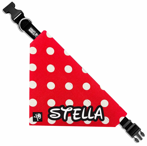 Minnie Bandana (Custom Name) - (Nylon Collar Not Included)