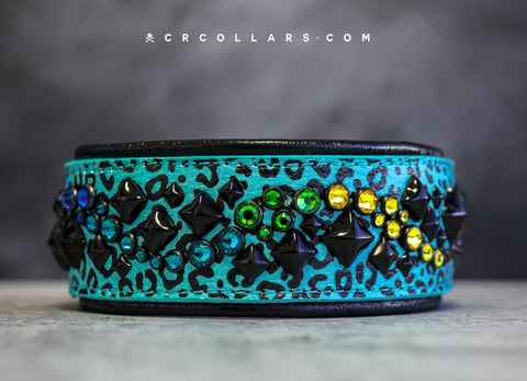 TIFFANY LEOPARD Illusion Collar, 17” - 19"