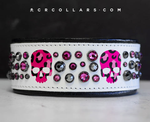 PUNK SKULL Embrz Collar, 16" - 18"