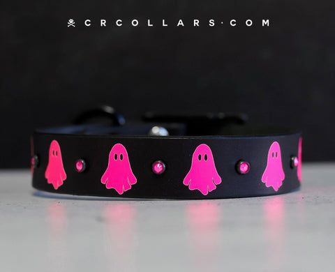 Pink Ghostie Collar, 13" - 15"