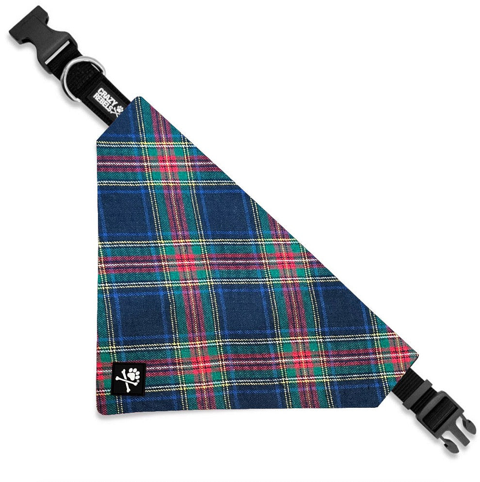 Tartan Navy Bandana (Nylon Collar Not Included)