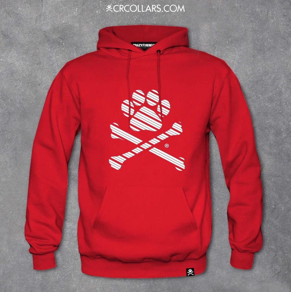 Limited Edition Candy Cane Paw Print Unisex Hoodie