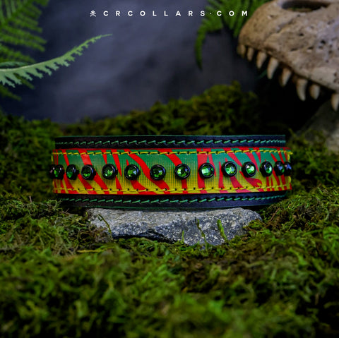 Jurassic Jeep Berlin Collar, 12" - 15"