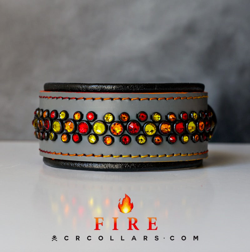 Bonfire Venetian Mini Brindle Collar, 11" - 13"