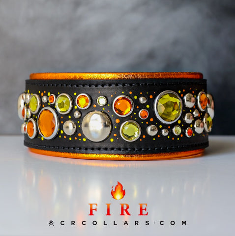 Blazed Deathpool Collar, 19" - 21"
