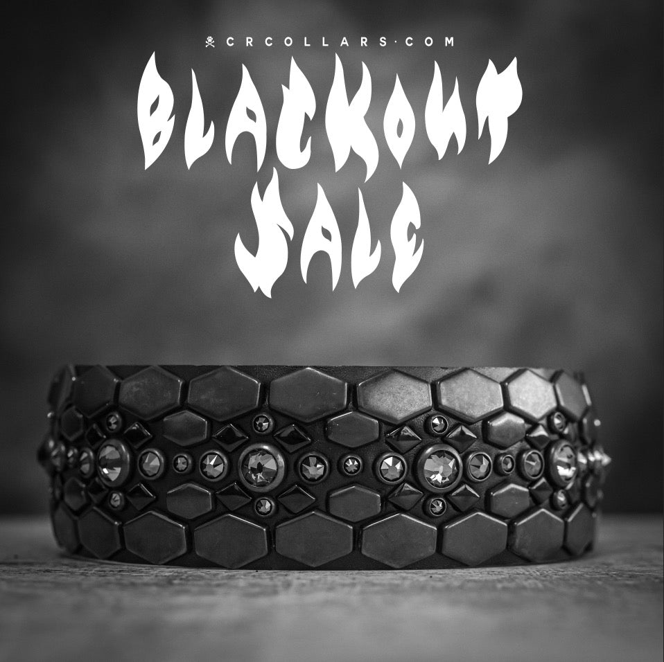 Blackout Medusa Collar, 18" - 20"