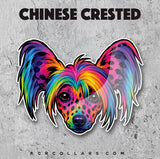 Neon 90s Breed Love Sticker - Dogs