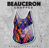 Neon 90s Breed Love Sticker - Dogs