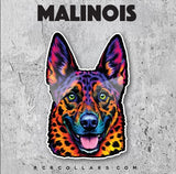 Neon 90s Breed Love Sticker - Dogs