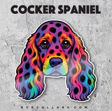Neon 90s Breed Love Sticker - Dogs
