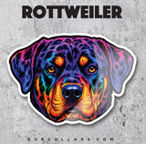 Neon 90s Breed Love Sticker - Dogs