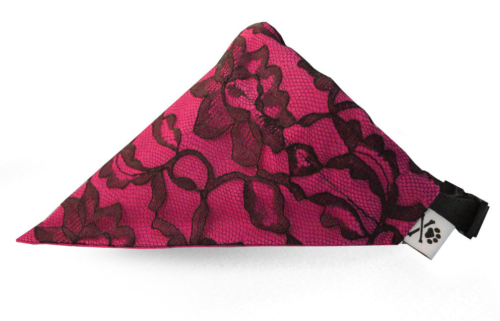 Glamorous Pink Bandana (Nylon Collar Not Included) - M