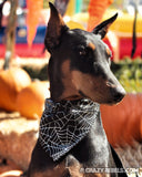 Wicked Web Silver Bandana (Nylon Collar Not Included)