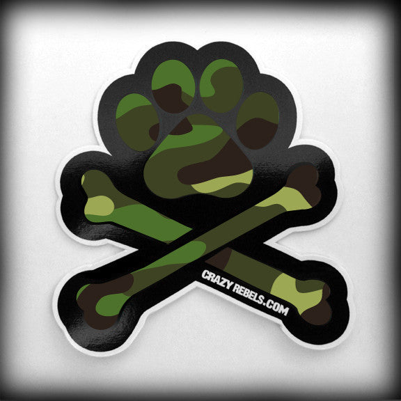 Camo Paw Sticker