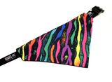 Electric Zebra Bandana (Nylon Collar Not Included)