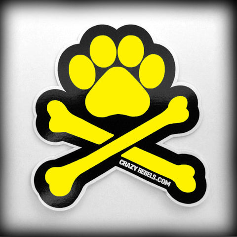 Yellow Paw Sticker