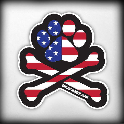 Patriotic Paw Sticker