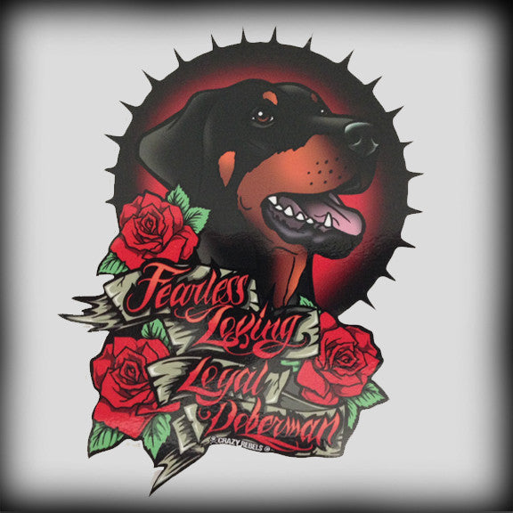 Fearless Doberman Sticker