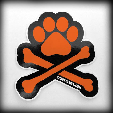 Orange Paw Sticker