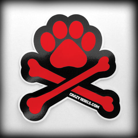 Red Paw Sticker