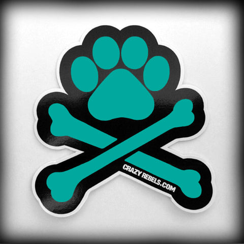 Totally Teal Paw Sticker